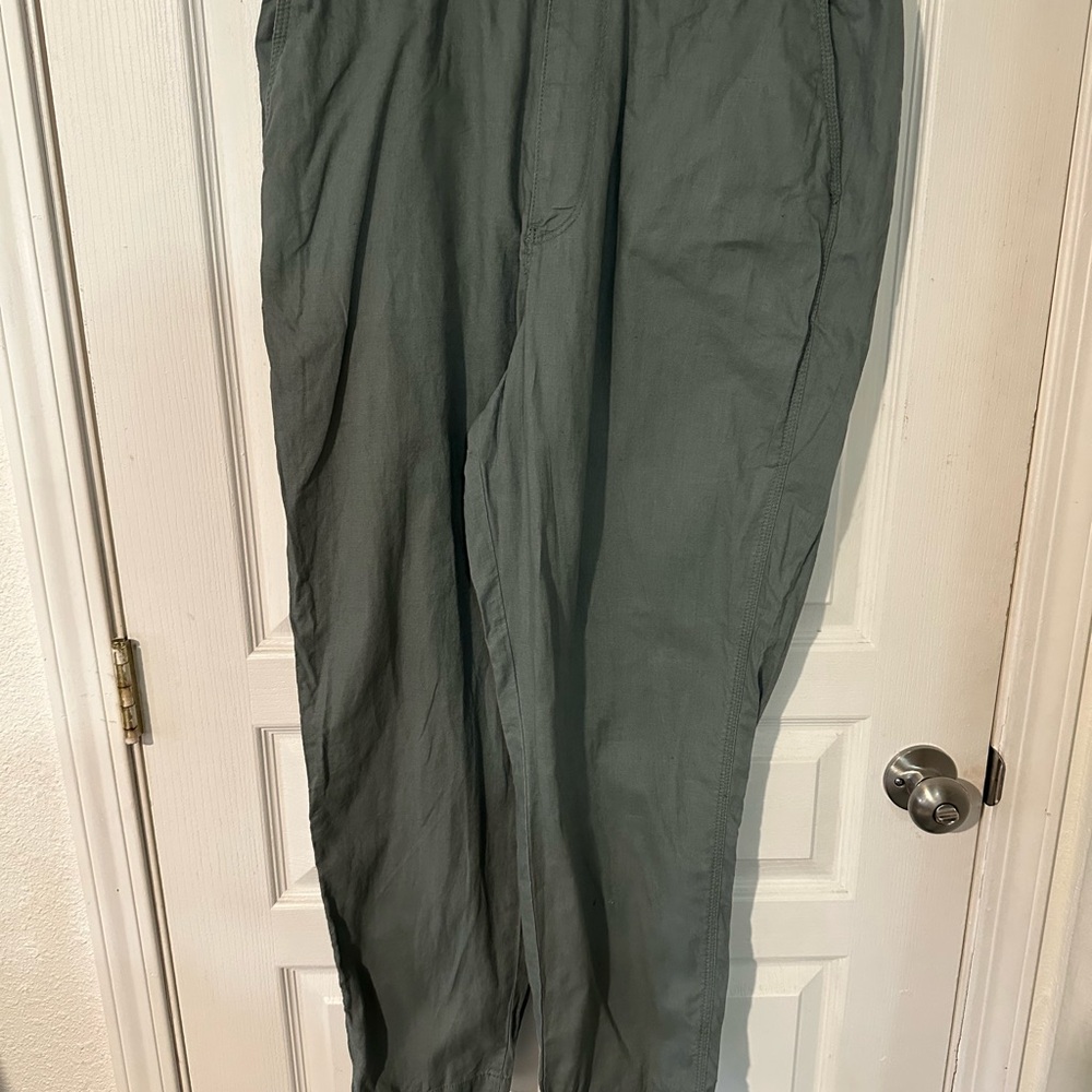 Women’s Teal Green Linen Pants
